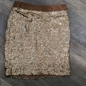 Gold Sequin Skirt